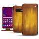Housse cuir Samsung Galaxy S10 5G - Doré Patine
