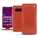 Samsung Galaxy S10 5G leather case - Arange clouquié