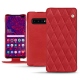 Housse cuir Samsung Galaxy S10 5G - Rouge troupelenc - Couture