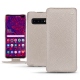 Housse cuir Samsung Galaxy S10 5G - Taupe innocent