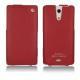 Custodia in pelle Sony Xperia ZR  - Rouge ( Nappa - Pantone 199C ) 