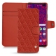 Funda de piel Samsung Galaxy S10 5G - Papaye - Couture ( Pantone 180C ) 