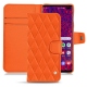 Lederschutzhülle Samsung Galaxy S10 5G - Orange fluo - Couture