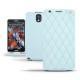 硬质真皮保护套 Samsung SM-N9000 Galaxy Note 3  - Bleu clair - Couture ( Nappa - Pantone 277C ) 