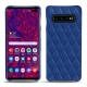Coque cuir Samsung Galaxy S10 5G - Bleu océan - Couture ( Nappa - Pantone 293C ) 