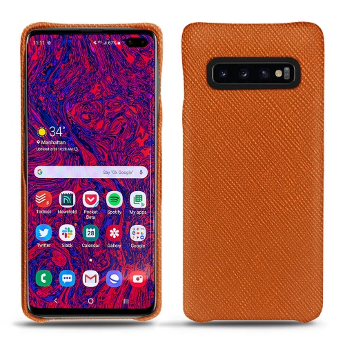 Habillez avec style votre Samsung Galaxy S10 5G avec des étuis coques de luxeOrange vibrant ( Pantone #e36b39 ) 