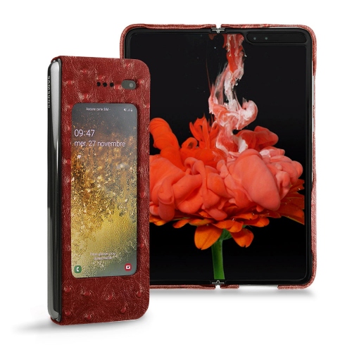 Wählen Sie Noreve für Ihre Premium-Rümpfe für Galaxy FoldAutruche ciliegia ( Pantone #a4343a ) 