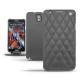 硬质真皮保护套 Samsung SM-N9000 Galaxy Note 3  - Ebène - Couture ( Sleek P C12 - Black ) 
