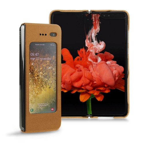 Scegliete Noreve per i vostri scafi premium per Galaxy FoldCastan esparciate ( Pantone #824F2A )