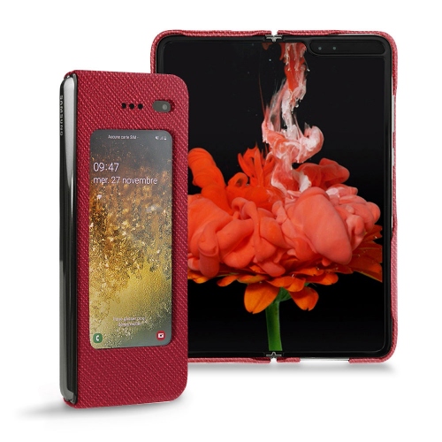 가죽 커버 Samsung Galaxy FoldRouge passion ( Pantone #a6192e ) 