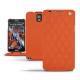 硬质真皮保护套 Samsung SM-N9000 Galaxy Note 3  - Papaye - Couture ( Pantone 180C ) 