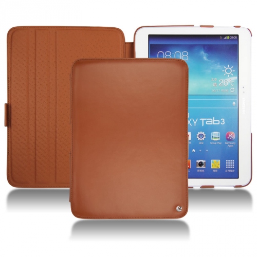 Custodia in pelle Samsung GT-P5220 Galaxy Tab 3 10.1 Marron ( Nappa - Pantone #8B4720 ) 