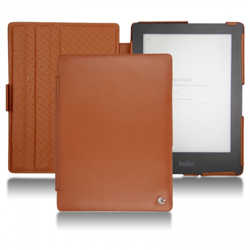Housse cuir Kobo Aura HDMarron ( Nappa - Pantone #8B4720 ) 