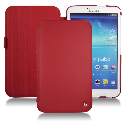 가죽 커버 Samsung Galaxy Tab 3 8.0 Rouge ( Nappa - Pantone #d50032 ) 
