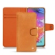Lederschutzhülle Samsung Galaxy A70 - Mandarine vintage ( Pantone 165C ) 