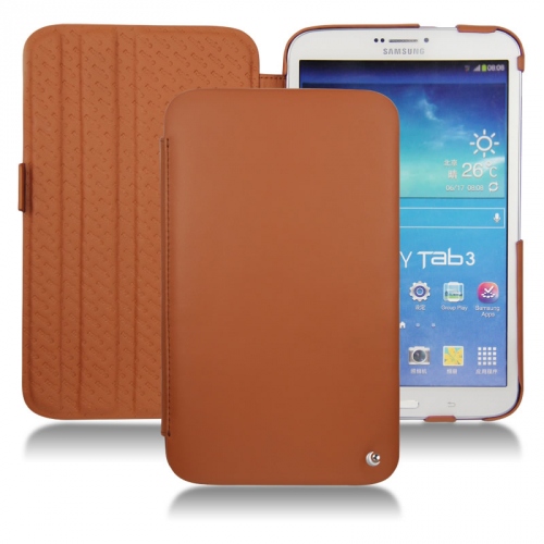 가죽 커버 Samsung Galaxy Tab 3 8.0 Marron ( Nappa - Pantone #8B4720 ) 