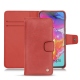 Samsung Galaxy A70 leather case - Cerise vintage ( Pantone 185C ) 