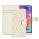 Lederschutzhülle Samsung Galaxy A70 - Blanc - Couture ( Bologna - White ) 
