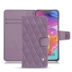 Lederschutzhülle Samsung Galaxy A70 - Lilas - Couture ( Nappa - Pantone 2645U ) 