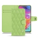 Lederschutzhülle Samsung Galaxy A70 - Vert olive - Couture ( Nappa - Pantone 578U ) 