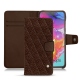 Capa em pele Samsung Galaxy A70 - Châtaigne - Couture ( Pantone 476C ) 