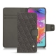 Lederschutzhülle Samsung Galaxy A70 - Anthracite - Couture ( Pantone 424C ) 
