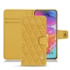 Lederschutzhülle Samsung Galaxy A70 - Mimosa - Couture ( Pantone 141C ) 