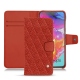 Lederschutzhülle Samsung Galaxy A70 - Papaye - Couture ( Pantone 180C ) 