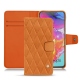 Housse cuir Samsung Galaxy A70 - Mandarine vintage - Couture