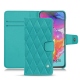 Lederschutzhülle Samsung Galaxy A70 - Bleu fluo - Couture