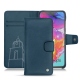 Custodia in pelle Samsung Galaxy A70 - Blu mediterran