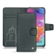 Samsung Galaxy A70 leather case - Blu marino