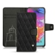 Custodia in pelle Samsung Galaxy A70 - Negre poudro - Couture