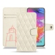 硬质真皮保护套 Samsung Galaxy A70 - Blanc escumo - Couture