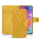 硬质真皮保护套 Samsung Galaxy A70 - Jaune soulèu - Couture