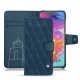 Custodia in pelle Samsung Galaxy A70 - Blu mediterran - Couture