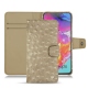 Custodia in pelle Samsung Galaxy A70 - Autruche desert