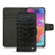 Housse cuir Samsung Galaxy A70 - Crocodile nero