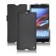 レザーケース Sony Xperia Z Ultra - Ebène ( Sleek P C12 - Black ) 