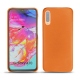 Coque cuir Samsung Galaxy A70 - Orange ( Nappa - Pantone 1495U ) 