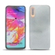 Samsung Galaxy A70 leather cover - Platinium ( Pantone 877C ) 