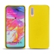 Coque cuir Samsung Galaxy A70 - Jaune fluo