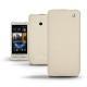 Housse cuir HTC One mini  - Ivoire ( Sleek P C12 - White ) 