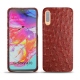 Samsung Galaxy A70 leather cover - Autruche ciliegia