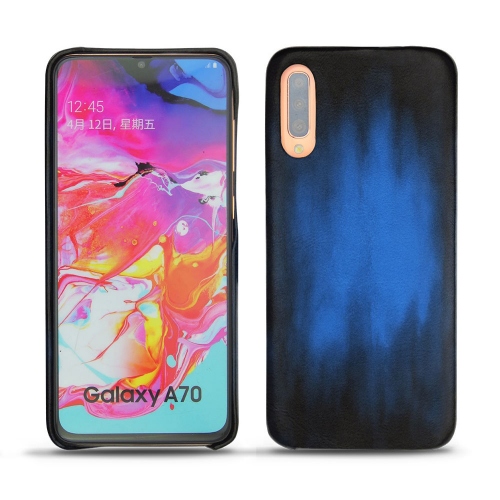 硬质真皮保护套 Samsung Galaxy A70Bleu Patine
