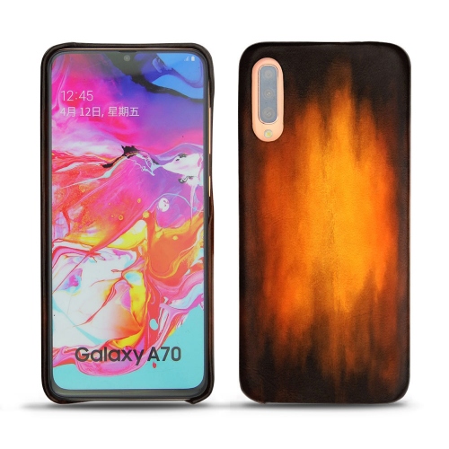 Funda de piel Samsung Galaxy A70Fauve Patine