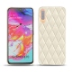硬质真皮保护套 Samsung Galaxy A70 - Blanc - Couture ( Bologna - White ) 