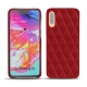 Lederschutzhülle Samsung Galaxy A70 - Rouge - Couture ( Nappa - Pantone 199C ) 