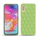 硬质真皮保护套 Samsung Galaxy A70 - Vert olive - Couture ( Nappa - Pantone 578U ) 