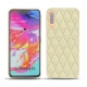 Custodia in pelle Samsung Galaxy A70 - Ivoire - Couture ( Sleek P C12 - White ) 